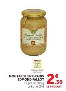 MOUTARDE EN GRAINS EDMOND FALLOT