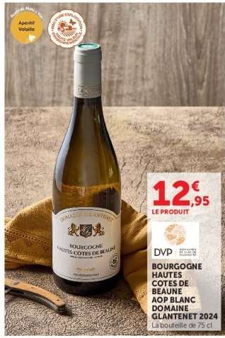 BOURGOGNE HAUTES COTES DE BEAUNE AOP BLANC DOMAINE GLANTENET 2024