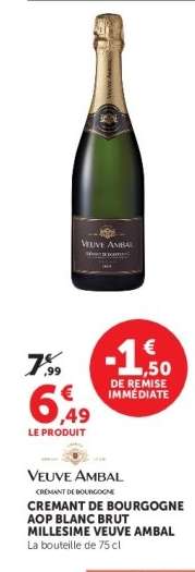 CREMANT DE BOURGOGNE AOP BLANC BRUT MILLESIME VEUVE AMBAL