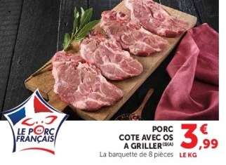 Porc : côte avec os à griller