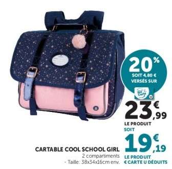 CARTABLE COOL SCHOOL GIRL