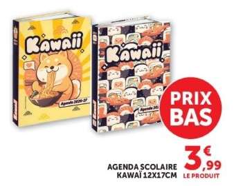 AGENDA SCOLAIRE KAWAÏ 12X17CM