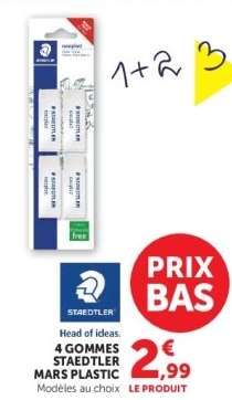 4 Gommes STAEDTLER Mars Plastic