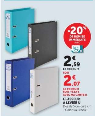 Classeur à levier U