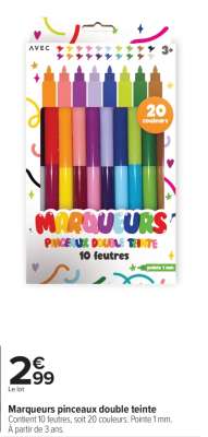 Marqueurs pinceaux double teinte
