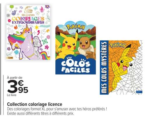 Collection coloriage licence