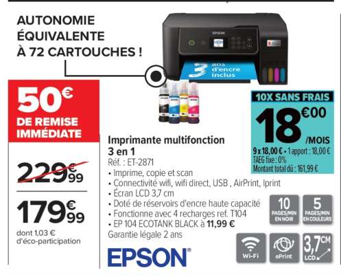 Imprimante multifonction 3 en 1