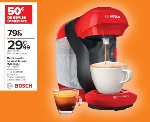 Machine multi-boissons Tassimo Style rouge