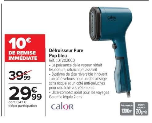 Défroisseur Pure Pop bleu