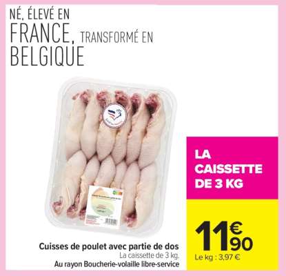 Cuisses de Poulet avec Partie de Dos