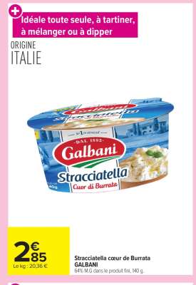 Stracciatella coeur de Burrata GALBANI
