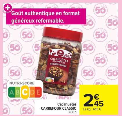 Cacahuètes Carrefour Classic