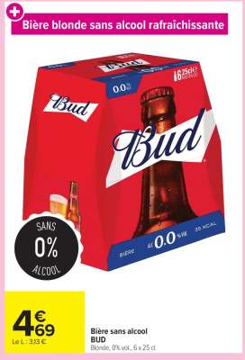 Bière sans alcool BUD