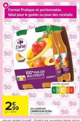 Jus multifruits CARREFOUR EXTRA