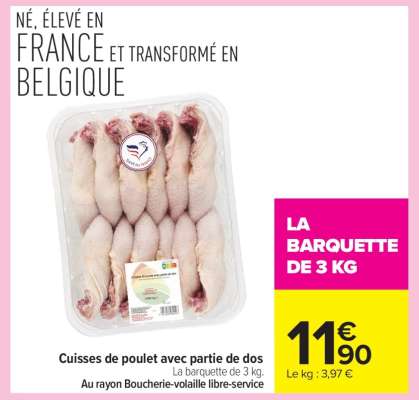 Cuisses de Poulet avec Partie de Dos