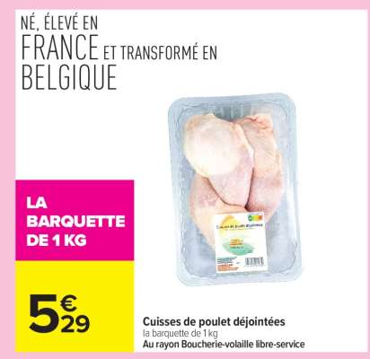 Cuisses de poulet déjointées