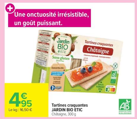 Tartines craquantes JARDIN BIO ETIC