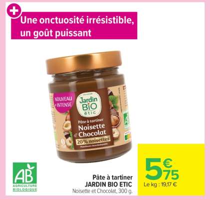 PÂTE À TARTINER “JARDIN BIO ETIC”