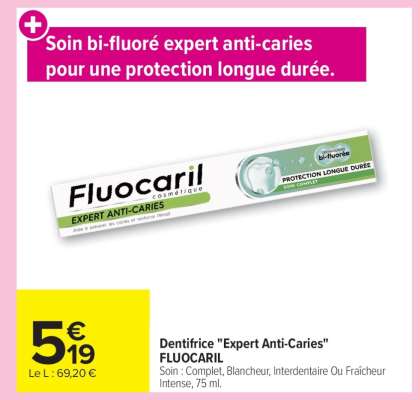 Dentifrice "Expert Anti-Caries" FLUOCARIL