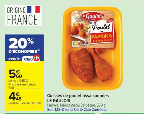 Cuisses de poulet assaisonnées LE GAULOIS