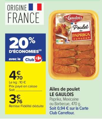 Ailes De Poulet Le Gaulois