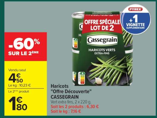 Haricots «Offre Découverte» CASSEGRAIN