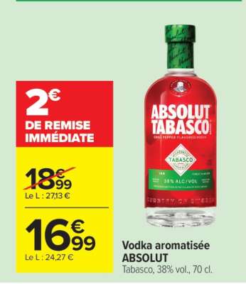 Vodka aromatisée ABSOLUT
