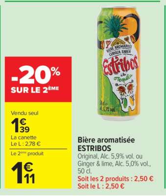 Bière aromatisée ESTRIBOS