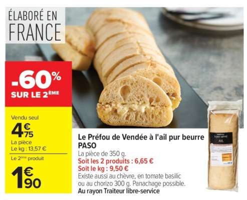 Le Préfou de Vendée à l'Ail Pur Beurre PASO
