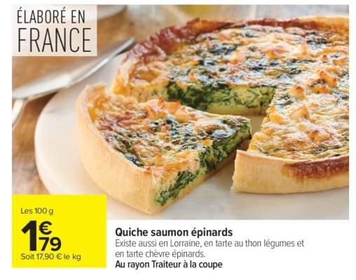 Quiche saumon épinards