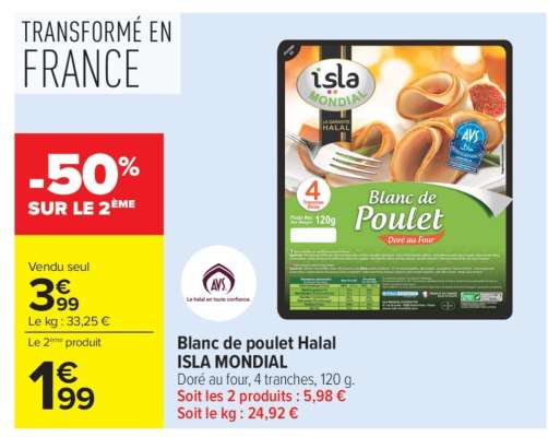 Blanc De Poulet Halal Isla Mondial