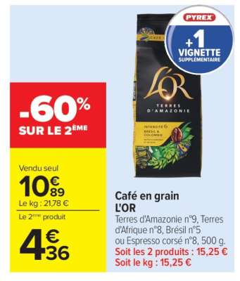Café en grain L'OR