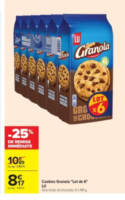 Cookies Granola "Lot de 6"