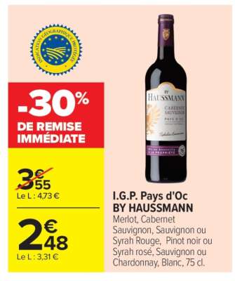 I.G.P. Pays d'Oc BY HAUSSMANN