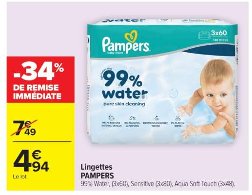 Lingettes Pampers