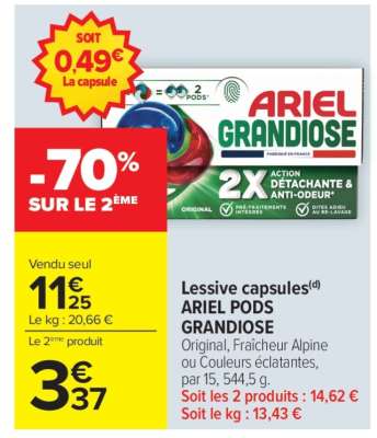 Lessive capsules ARIEL PODS GRANDIOSE