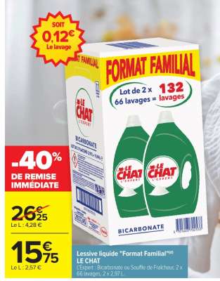 Lessive liquide "Format familial" LE CHAT