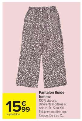 Pantalon fluide femme