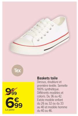 Baskets toile