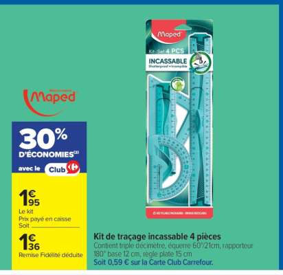 Kit de traçage incassable 4 pièces