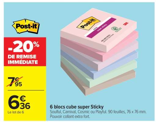 6 blocs cube super Sticky
