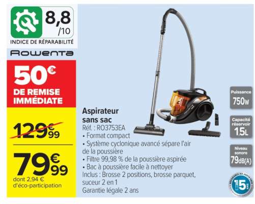 Aspirateur sans sac