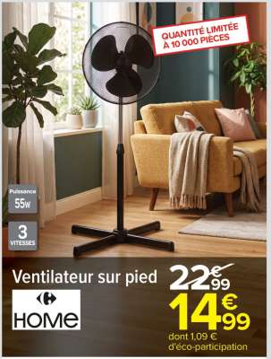Ventilateur sur pied