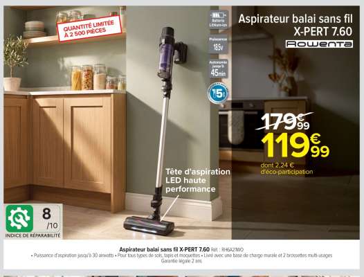 Aspirateur balai sans fil X-PERT 7.60