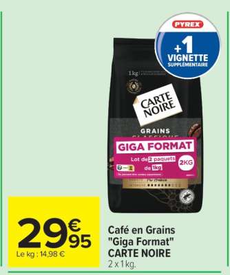 Café en grains "Giga Format" CARTE NOIRE