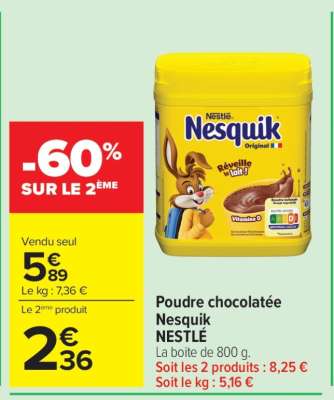 Poudre Chocolatée Nesquik