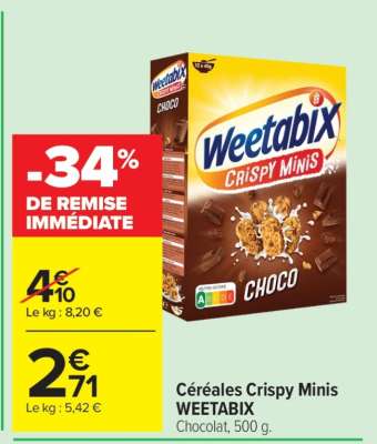 Céréales Crispy Minis WEETABIX