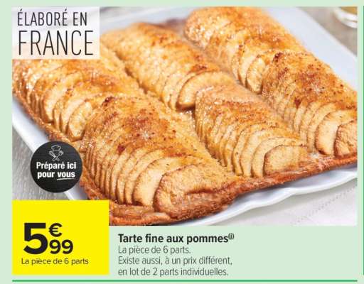 Tarte fine aux pommes