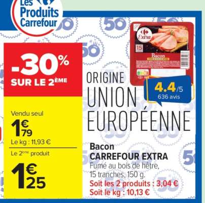 Bacon CARREFOUR EXTRA