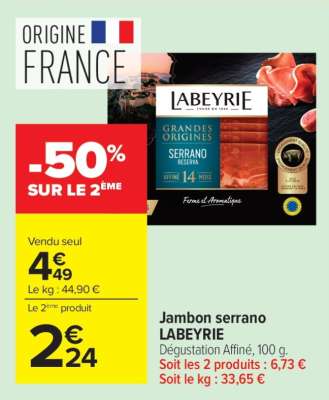 Jambon Serrano Labeyrie